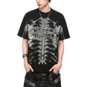 XレイスカルワッフルショートスリーブTシャツ（2カラーあり）（ruf_03158）