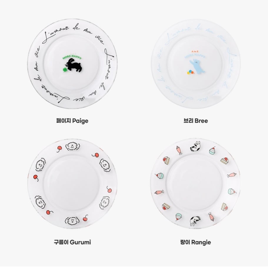 【romane】glass plate 4types / ロマネ ガラス プレート クリア デザート 皿 食器 韓国雑貨 | tokki maeul (トッキマウル) / 韓国雑貨通販サイト