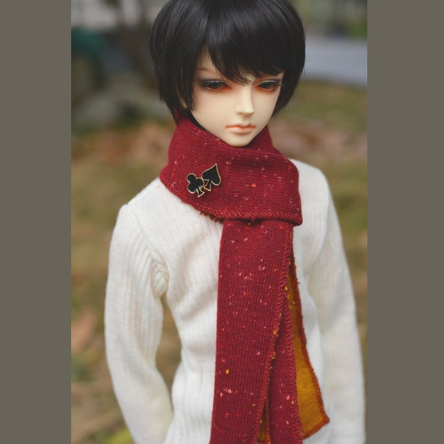 BJD人形用アクセサリー マフラー レッド red A163 70cm/SD/MSDサイズ人形用/Bears