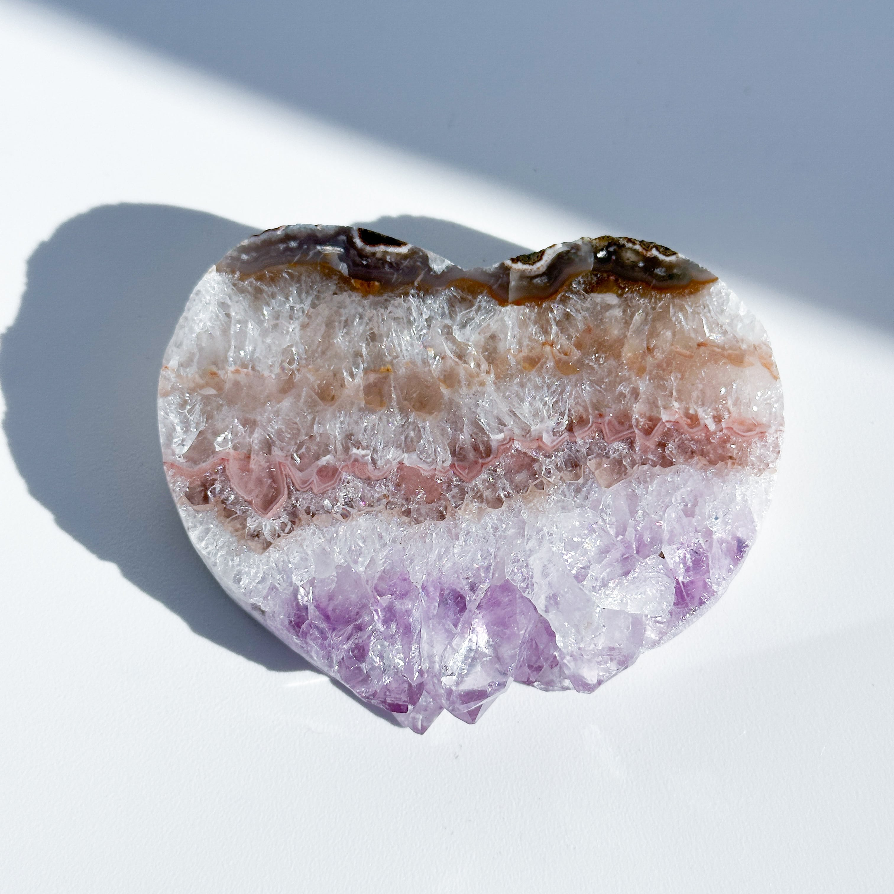 アゲート×アメジスト ハート51◇ Agate× Amethyst ◇天然石・鉱物