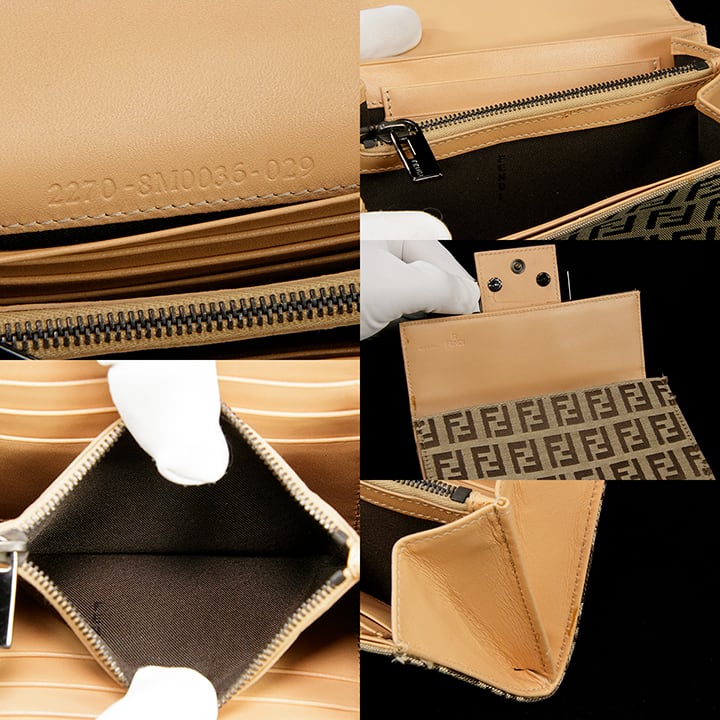 ★フェンディ美品！ズッキーノ二つ折り財布 FENDI（フェンディ） ズッキーノ 二つ折り財布 メンズ レディース ユニ