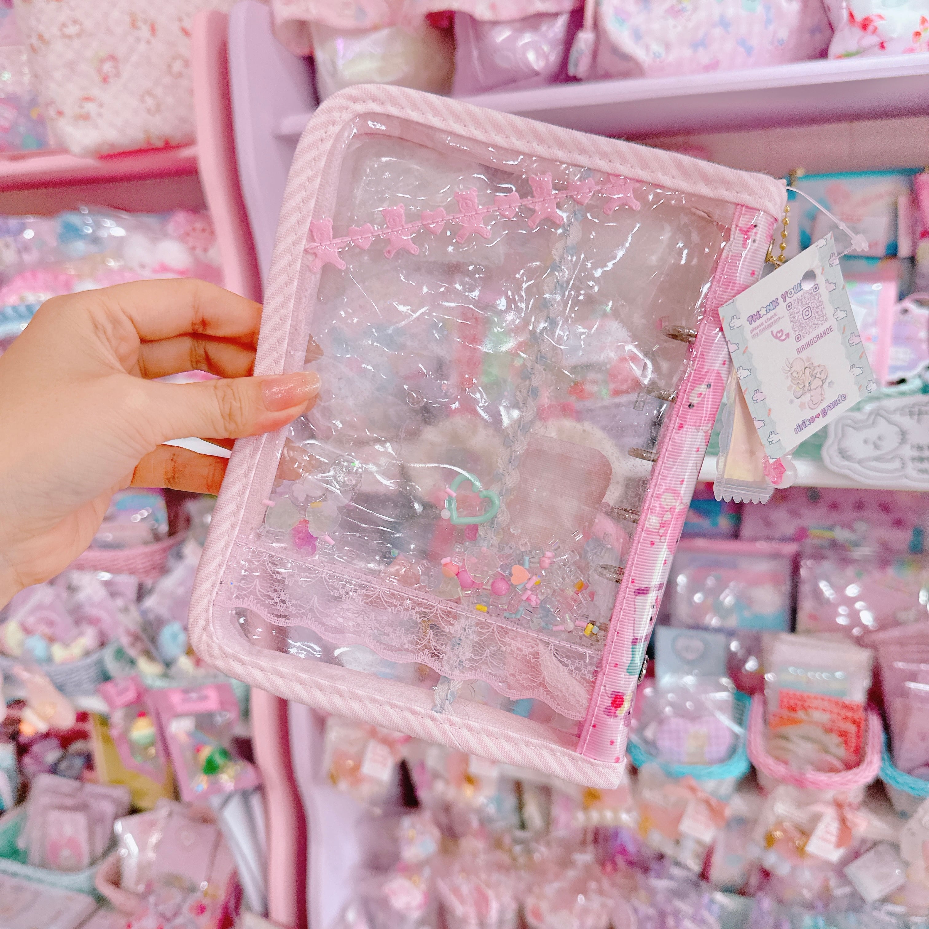 【K2】81-17ねこ耳A7シール帳（６穴）