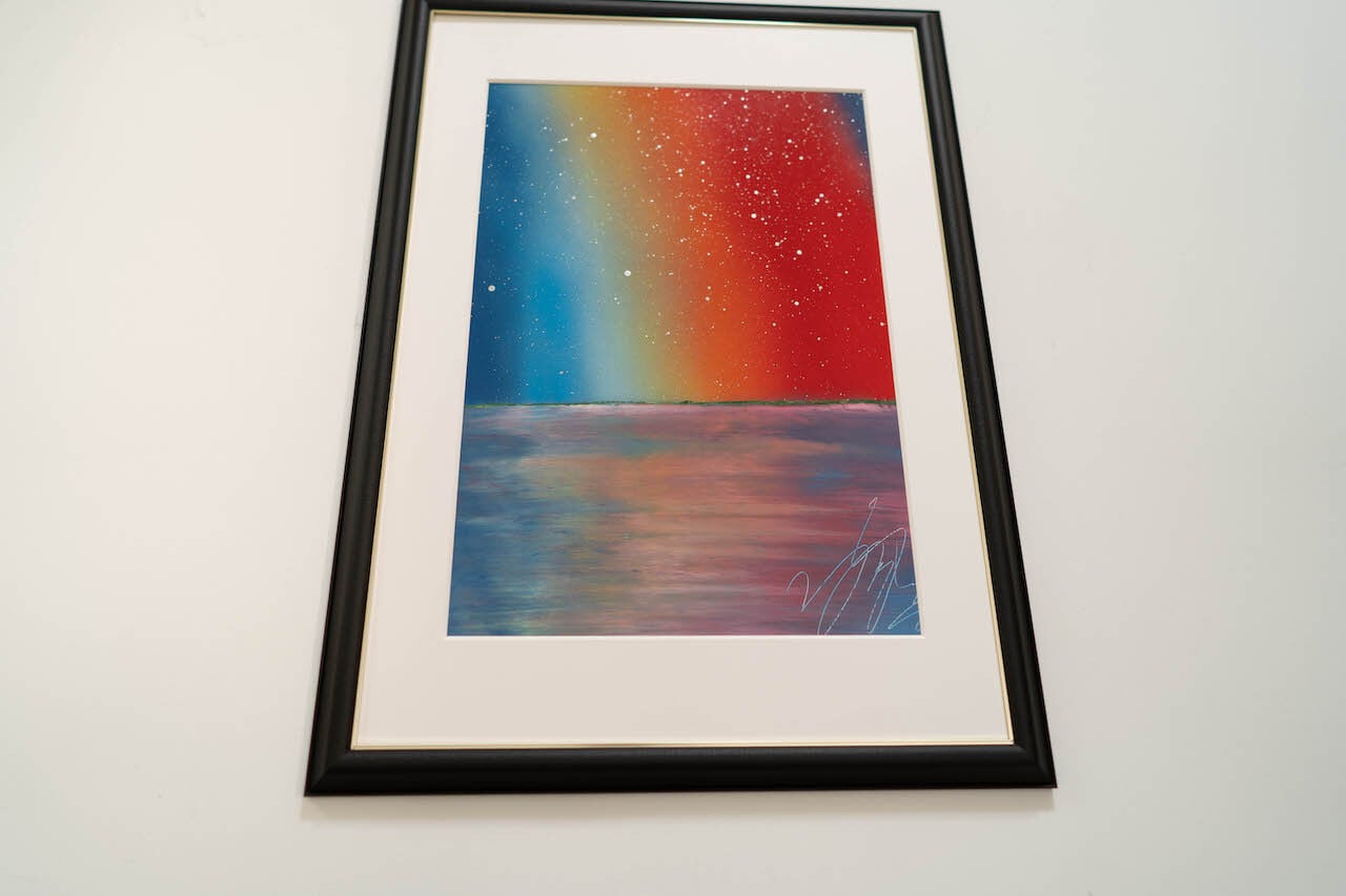 Rainbow / 虹、海をテーマにしたスプレーアート作品 原画販売アート