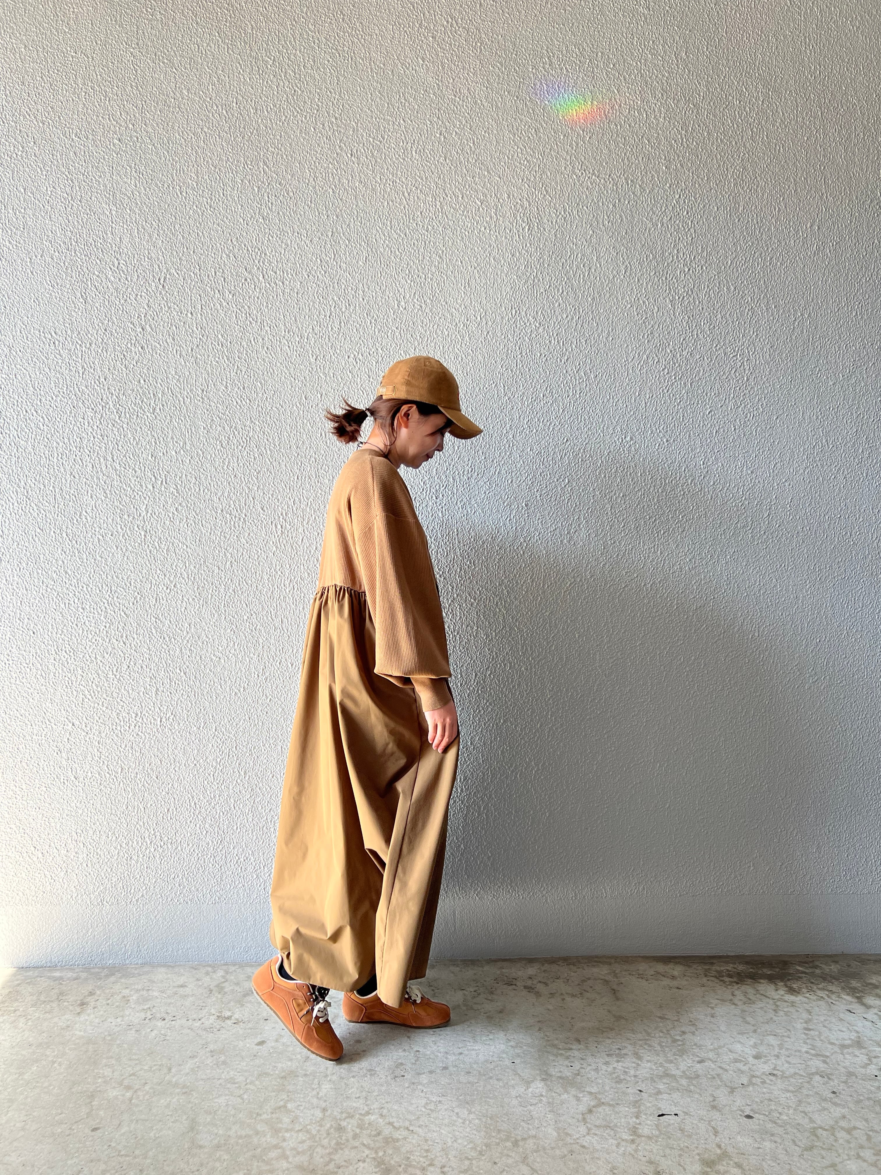 【PASSIONE】異素材ドッキングワンピース 546102