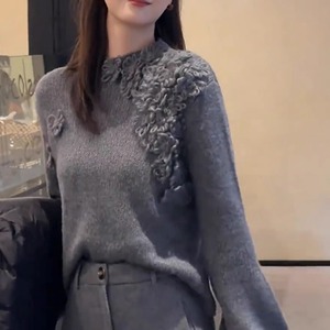 flower motif knit tops(5color)＜t2300＞