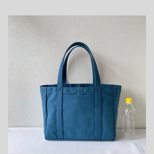 【全9色】「軽いボックストート」通勤サイズ／倉敷帆布 8号帆布【受注制作】