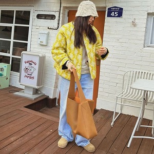 小花柄プリント ノーカラージャケット M 11468