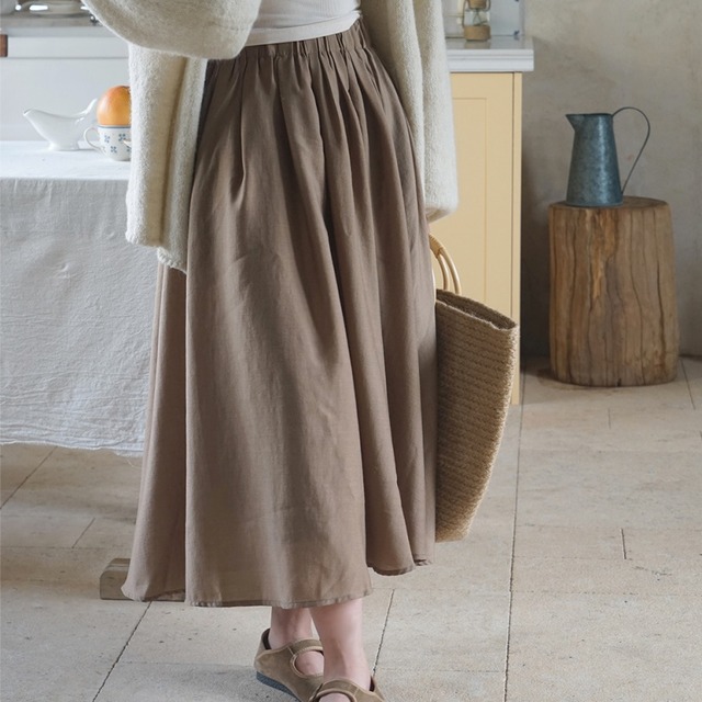 ハイウエストフレアスカート　T0382