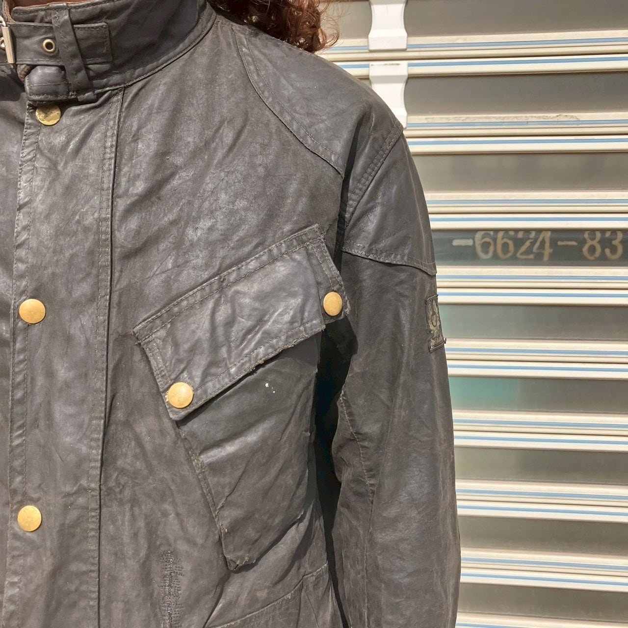 美品 ベルスタッフ トライアルマスター オイルドジャケット M イタリア製 ヴィンテージ ベルスタッフ トライアルマスター ワックスコットン