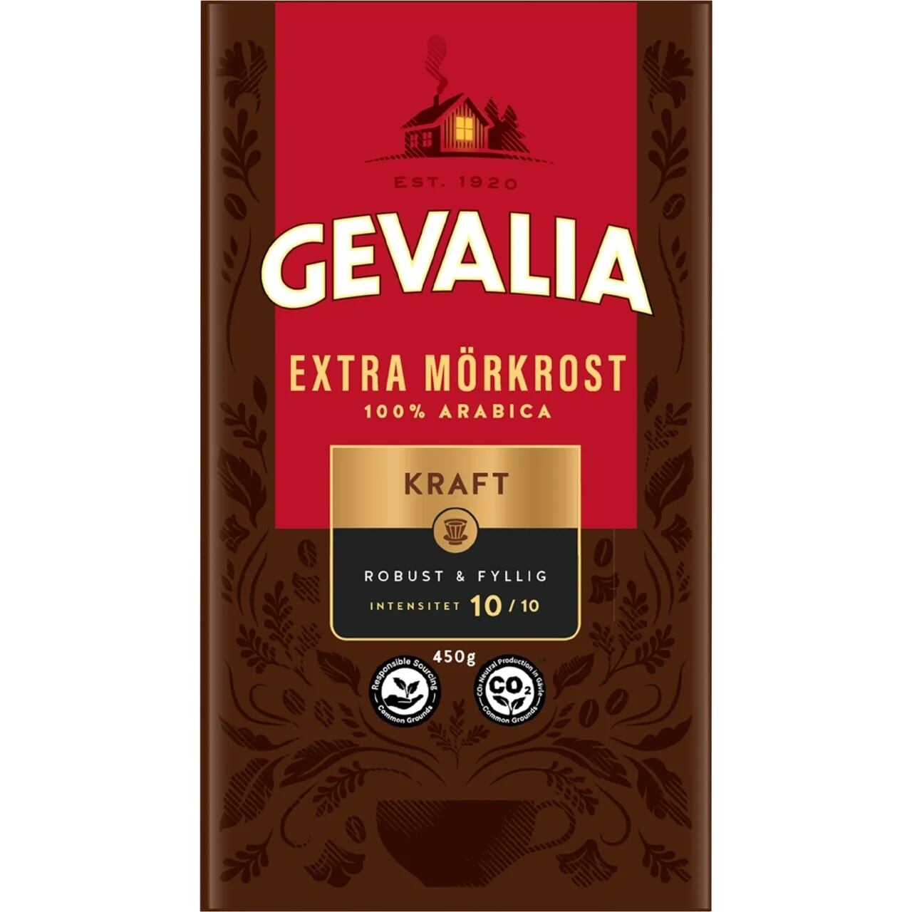 KRAFT EXTRA MÖRKROST(クラフト)450g(コーヒー粉・エクストラ深煎り)GEVALIA