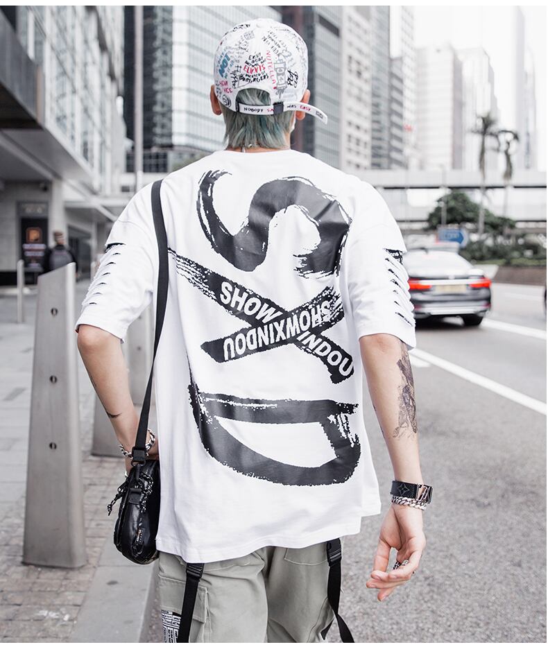 全3色 Tシャツ カットソー プリント カジュアル ストリート 