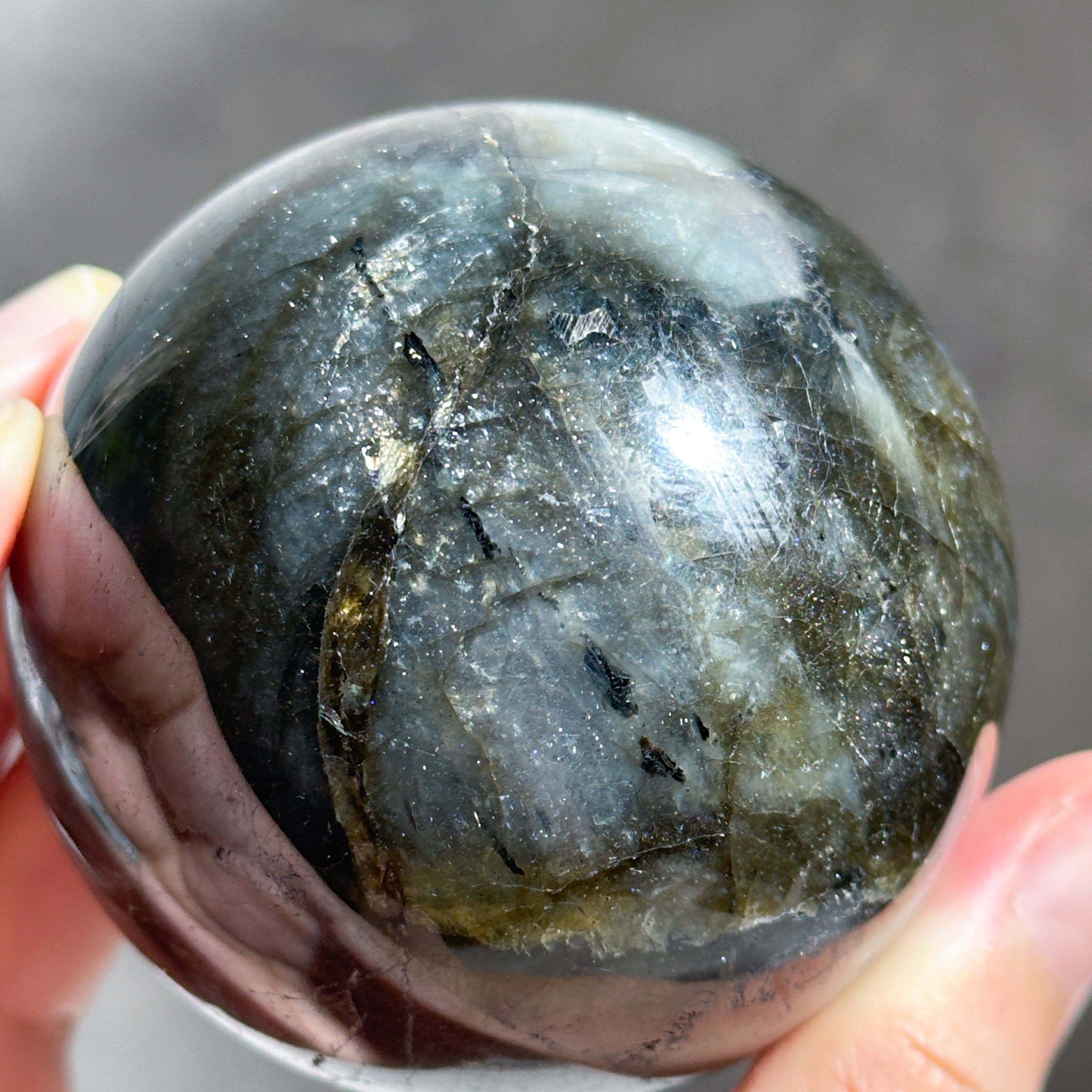 Bigラブラドライト スフィア 92◇ Labradorite ◇天然石・鉱物