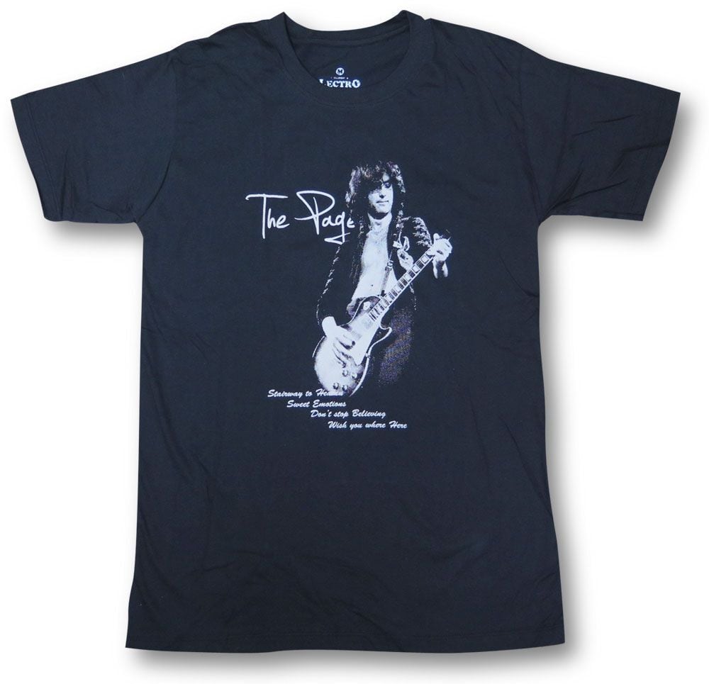 ジミー・ペイジ Jimmy Page Tシャツ LED ZEPPELIN レッド