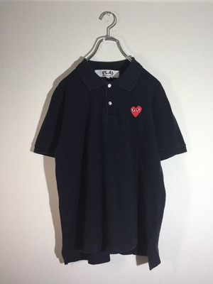 PLAY COMME des GARCONS ロゴデザインポロシャツ ロゴワッペン