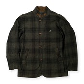 Crocodile クロコダイル チェック柄 コーデュロイ ピケ カバーオール ジャケット サイズ L /メンズ/グリーン系/ボタン&ファスナー