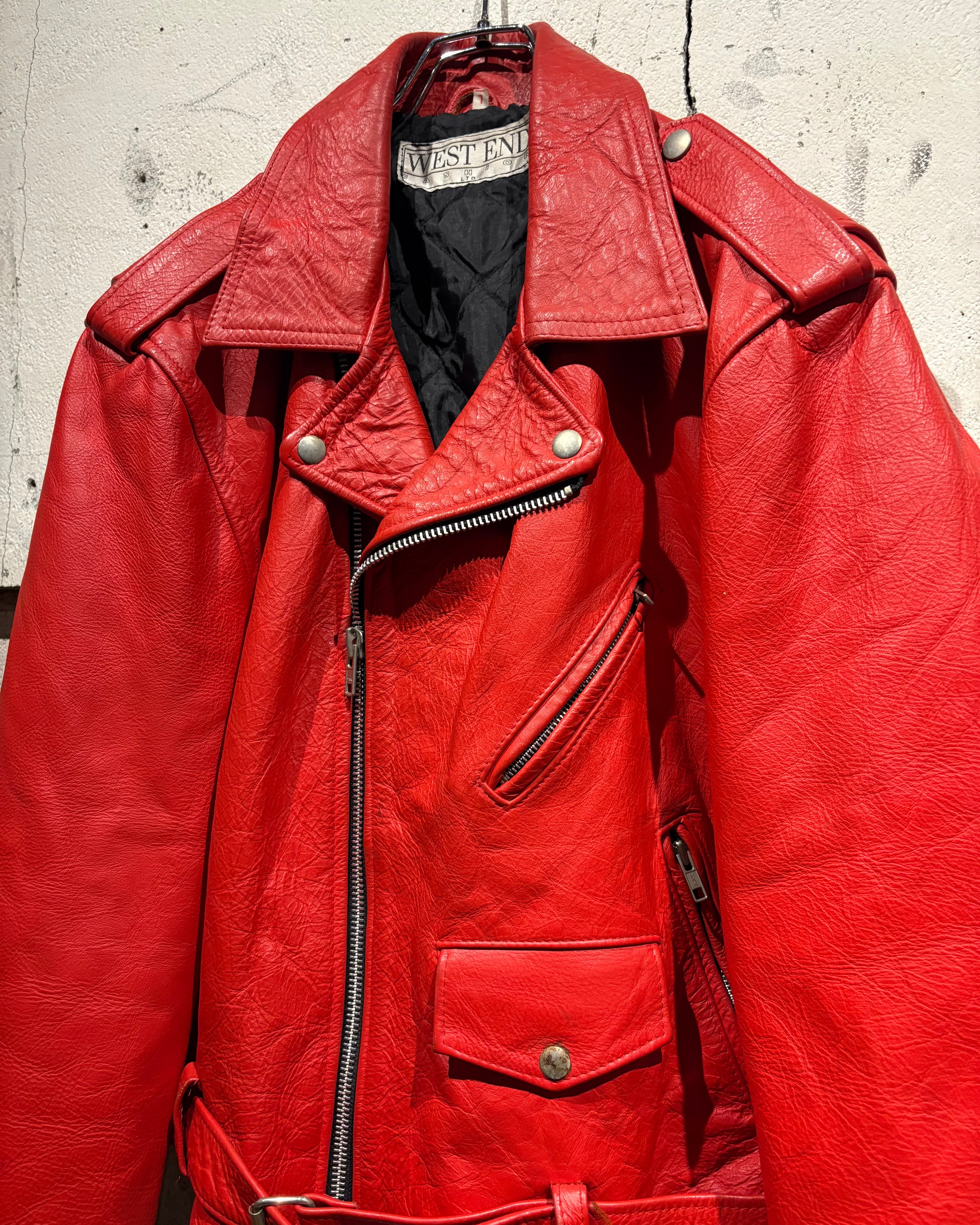 Caka otto】80's Rare Color Vintage Double Riders Jacket | Caka