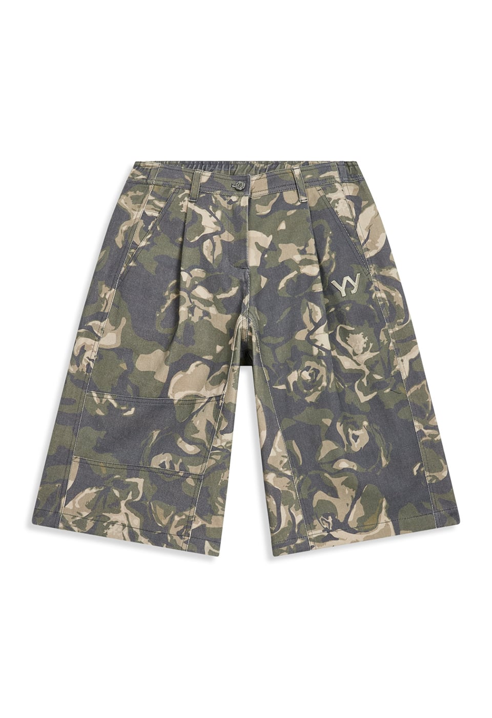 パンツ [OPEN YY] CAMO CARGO MIDI SHORTS, KHAKI OPEN YY] CAMO CARGO MIDI SHORTS, KHAKI 正規品 韓国ブランド 韓国