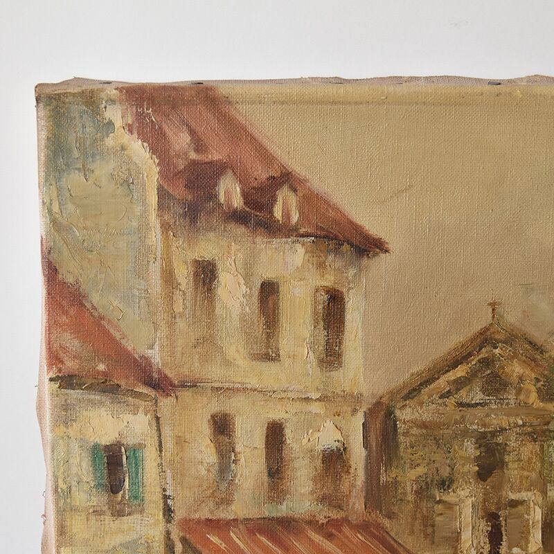 Montmartre Oil Painting / モンマルトルの街並みの油絵 / 2112JD-011