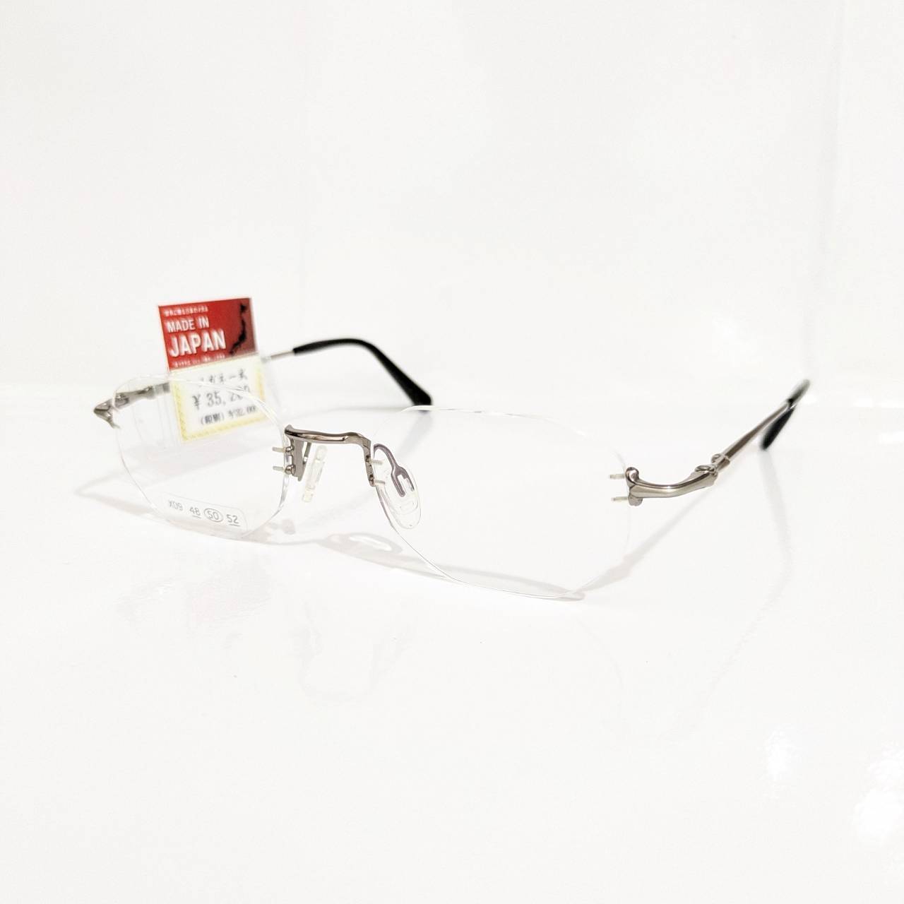 【ピンフィール】スクエアツーポイントフレーム シルバー