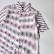 INTERMEZZO インターメッツォ ストライプ 半袖シャツ M/マルチ メンズ