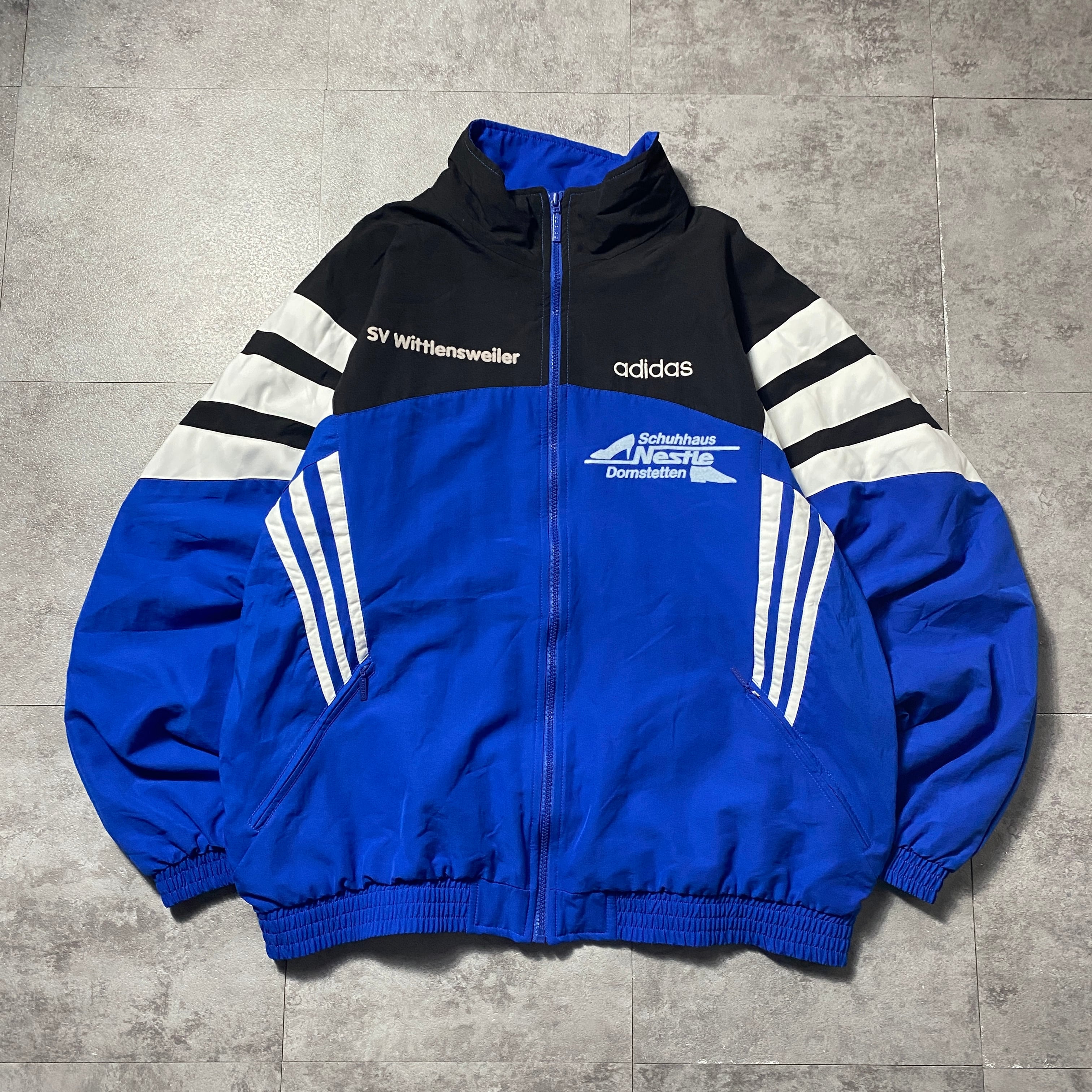 Size:XL】90's-00's adidas アディダス 刺繍ロゴ フェルト企業ロゴ