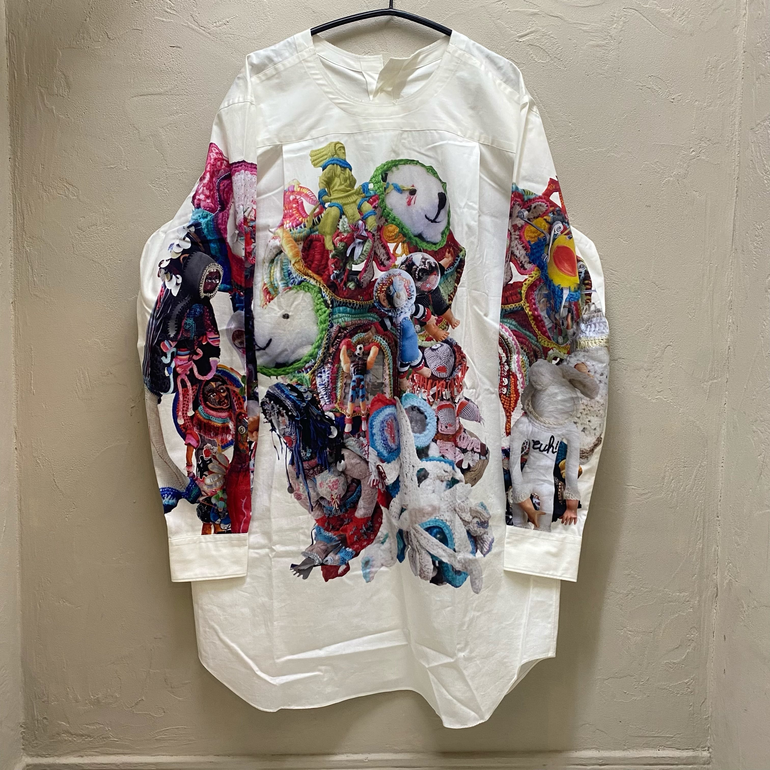 COMME des GARCONS HOMME PLUS コムデギャルソンオムプリュス 18SS Mona Luison Print  アートワークシャツ 長袖 ロング丈 白【代官山12】 | ブランド古着Brooch powered by BASE