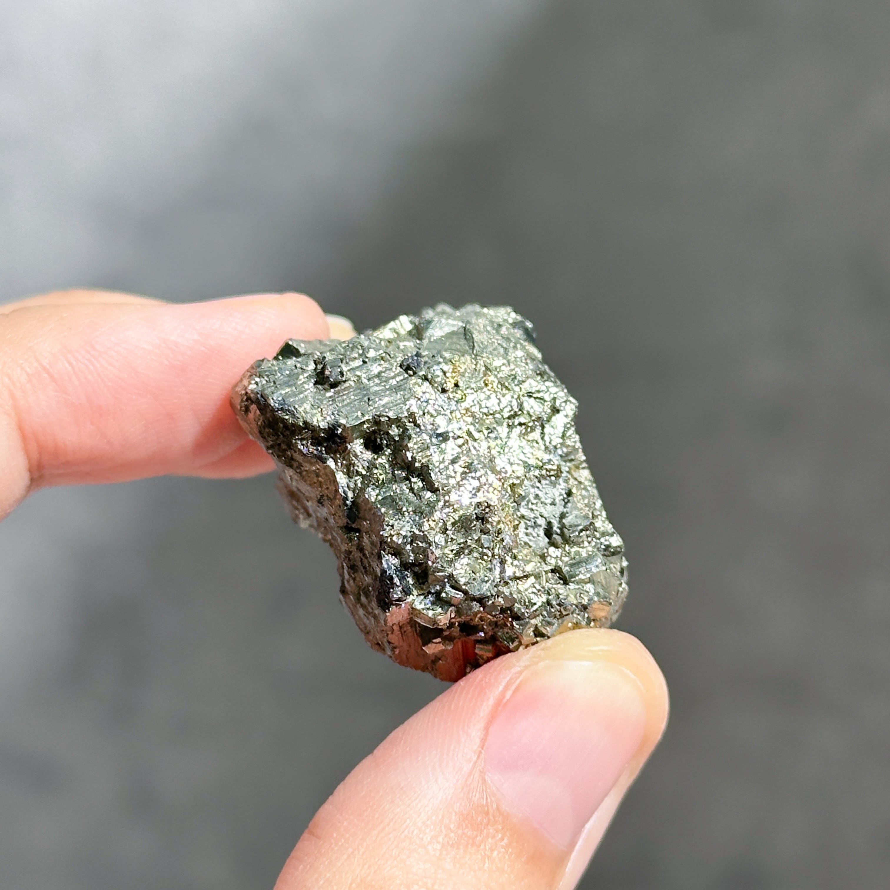 Kaya◆一点物✧パイライト×グレーイエローダイヤモンドピアス✧14kgf パイライト 原石12◇ Pyrite ◇天然石・鉱物・パワーストーン