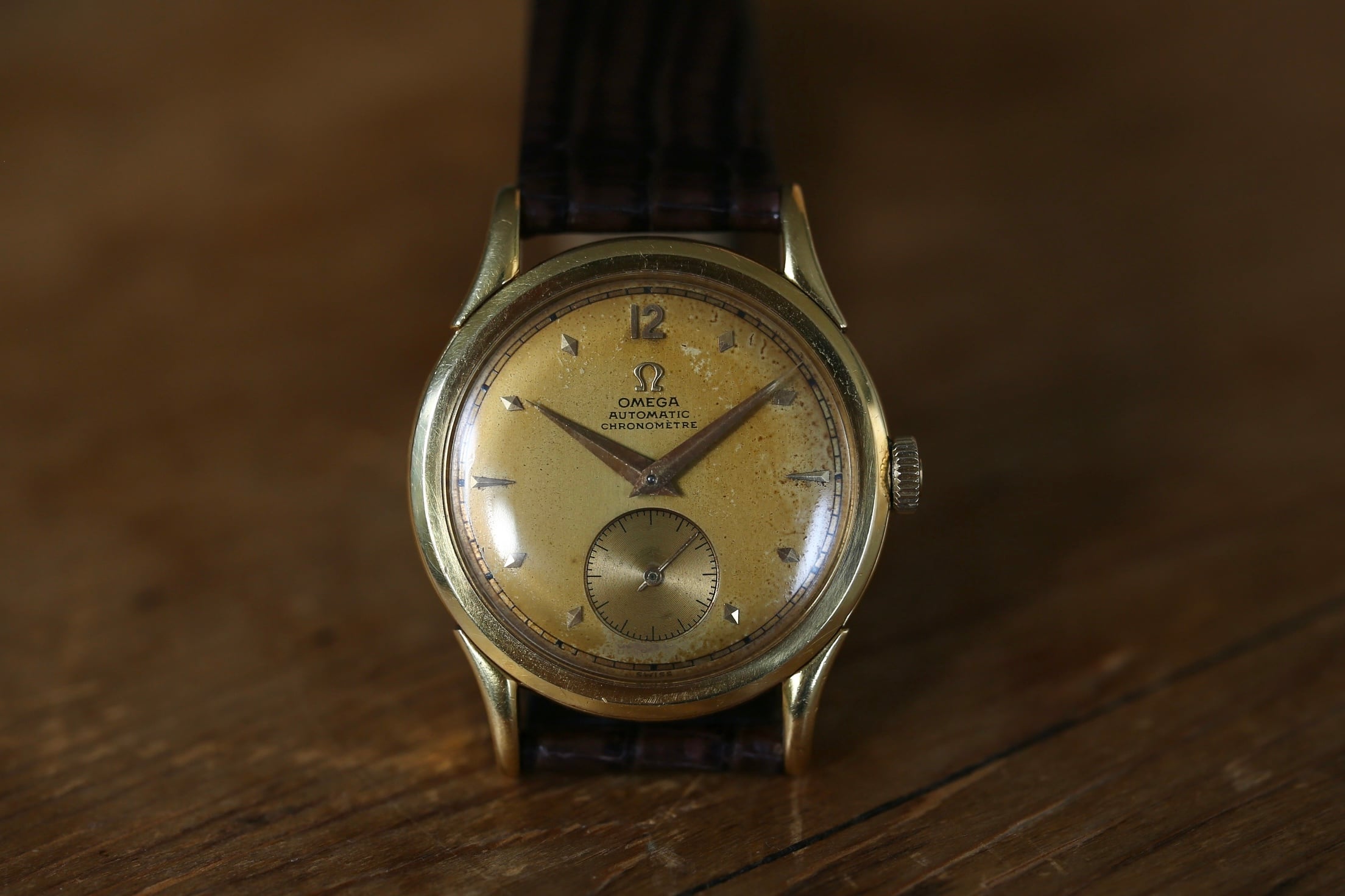 OMEGA】 1948年製 オメガ センテナリー ミッドサイズ 18金 100 OMEGA】 1948年製 オメガ センテナリー ミッドサイズ 18金 100