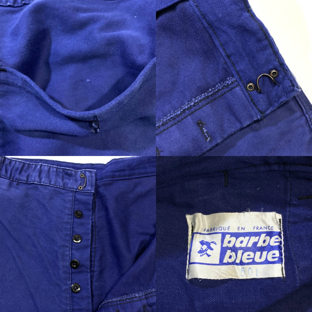 60年代 ビンテージ フランス製 barde bleue ブルーモールスキン 