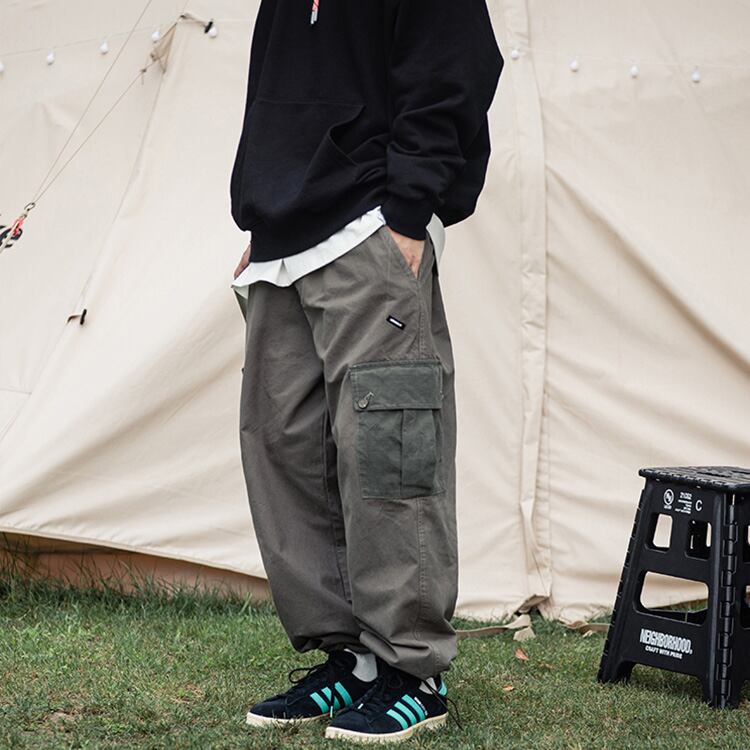 ★RETRO LOOSE WASHED TAPERED PANTS　　24259