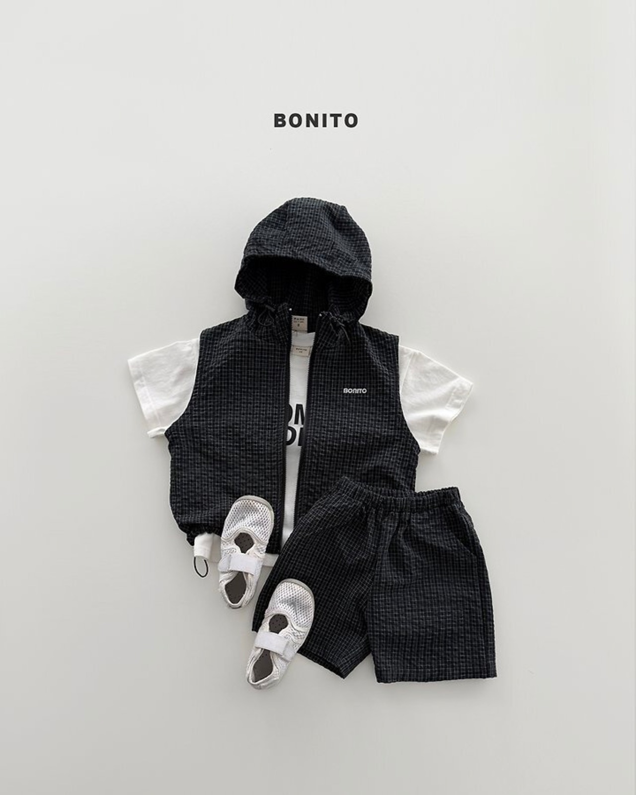【送料無料/取寄/韓国直送】BONITO 26/SM High vest zip-upセット｜夏服｜韓国子供服