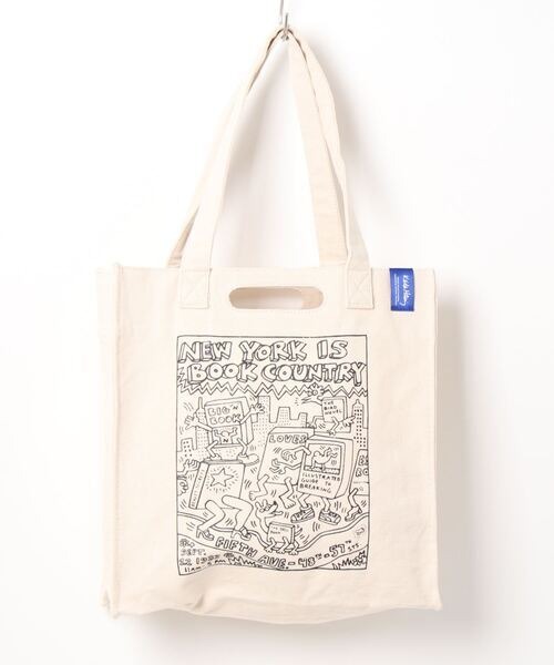 Keith Haring(キースヘリング)  アートプリント トートバッグ ナチュラル KH-KH2210