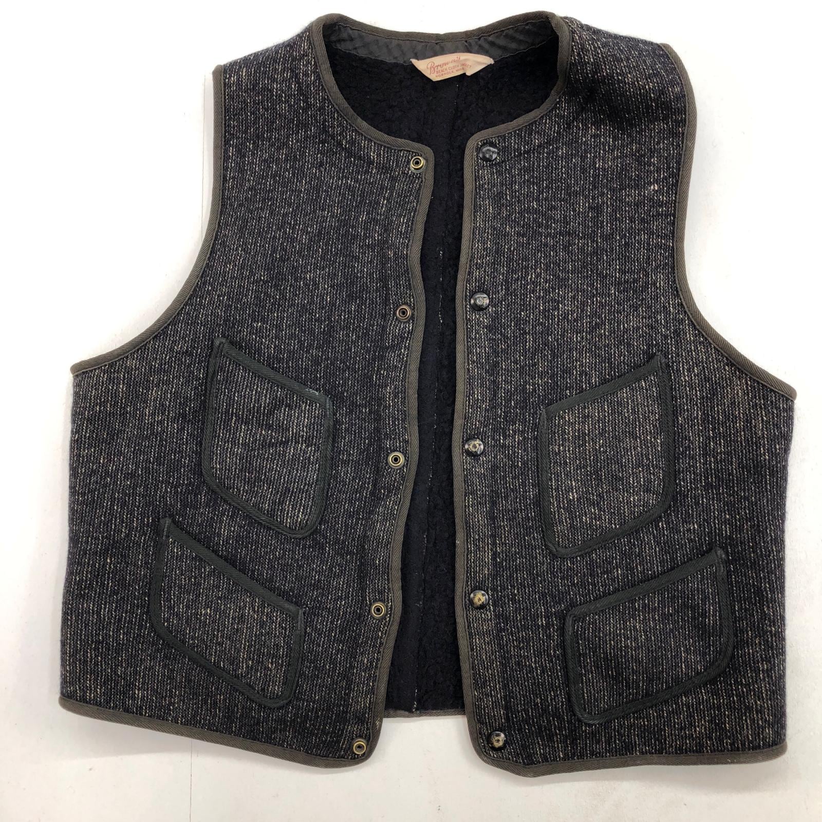 ブラウンズビーチ　BROWN'S BEACH VEST 着丈長め状態良好　古着 BROWN'S BEACH ブラウンズビーチ 40- 50年代 三角タグベスト タグ