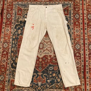 Dickies ペインターパンツ ワークパンツ ホワイト ペイント W38 L34表記 W98cm ペンキ ヴィンテージ ディッキーズ アメカジ