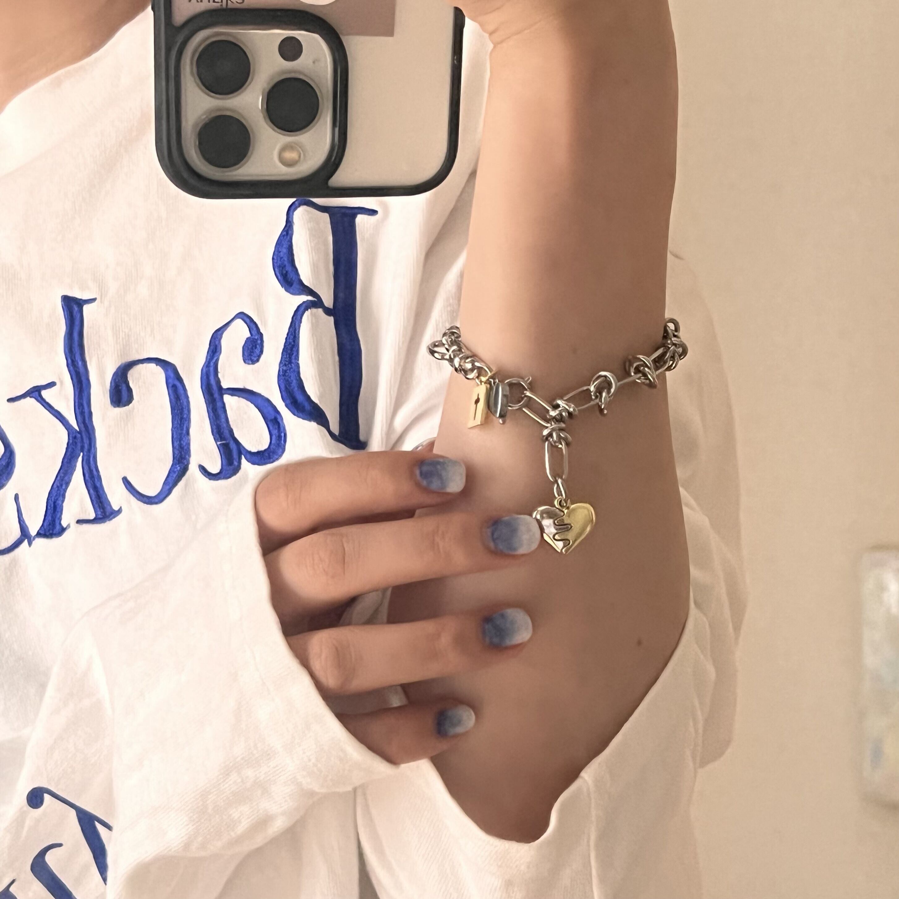 mix chain bracelet [break heart] | saze