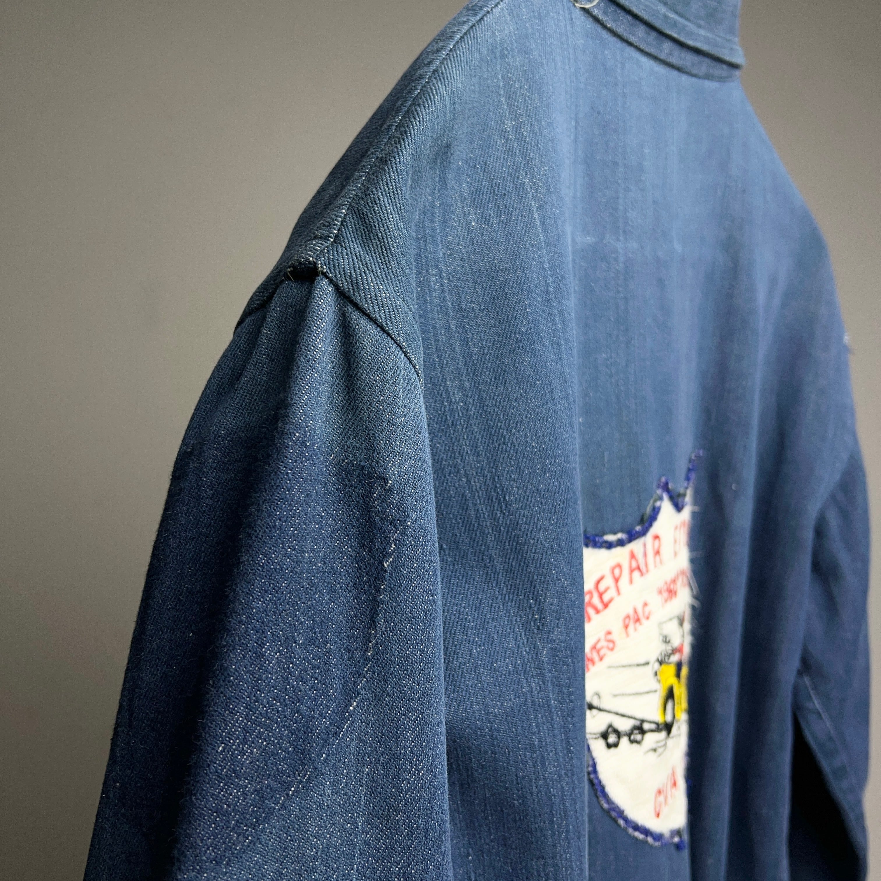 1960's U.S.NAVY Souvenir Denim Coverall Jacket VATDYE 60年代