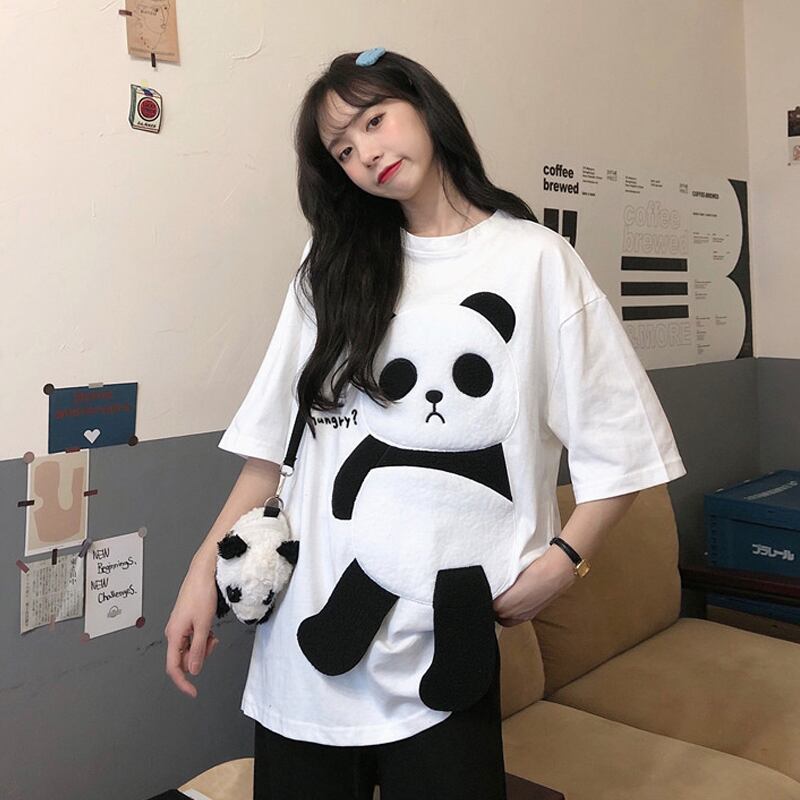 スプリングトップス レディースルーズホワイトTシャツ レッド 春物 試着室26169187270