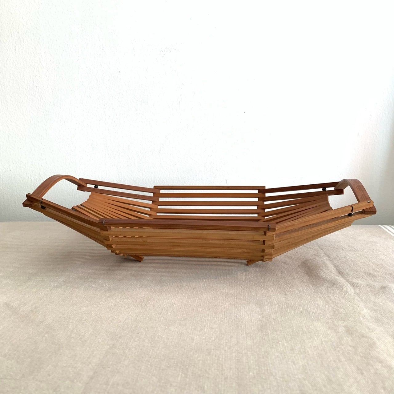 ビンテージ 竹トレー 古い竹製トレー 竹かご レトロ お洒落トレー