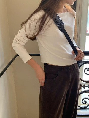 [OUNCE] boat neck long tee (即納)