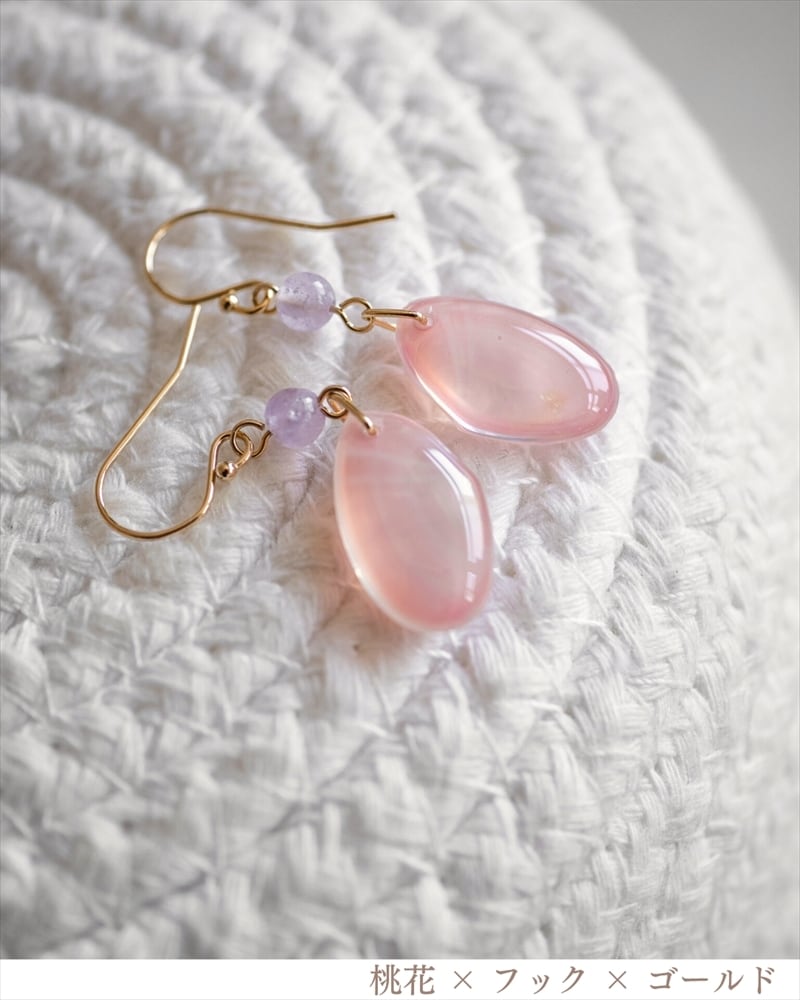 さくらひとえ ピアス・イヤリング ライトアメジスト | linodrops