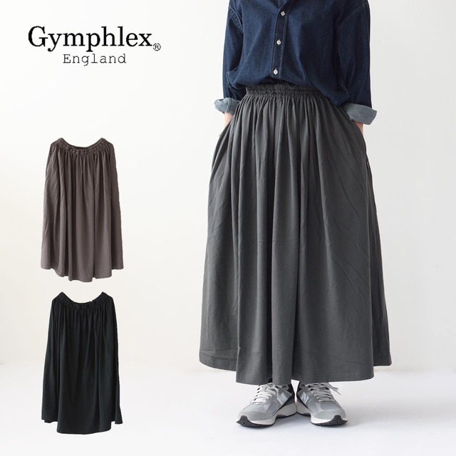 Gymphlex [ジムフレックス] GATHERED EASY SKIRT [GY-F0043CHJ]  ギャザー イージースカート・Aライン・ギャザースカート・上品な綺麗めスカート・LADY'S [2023AW]