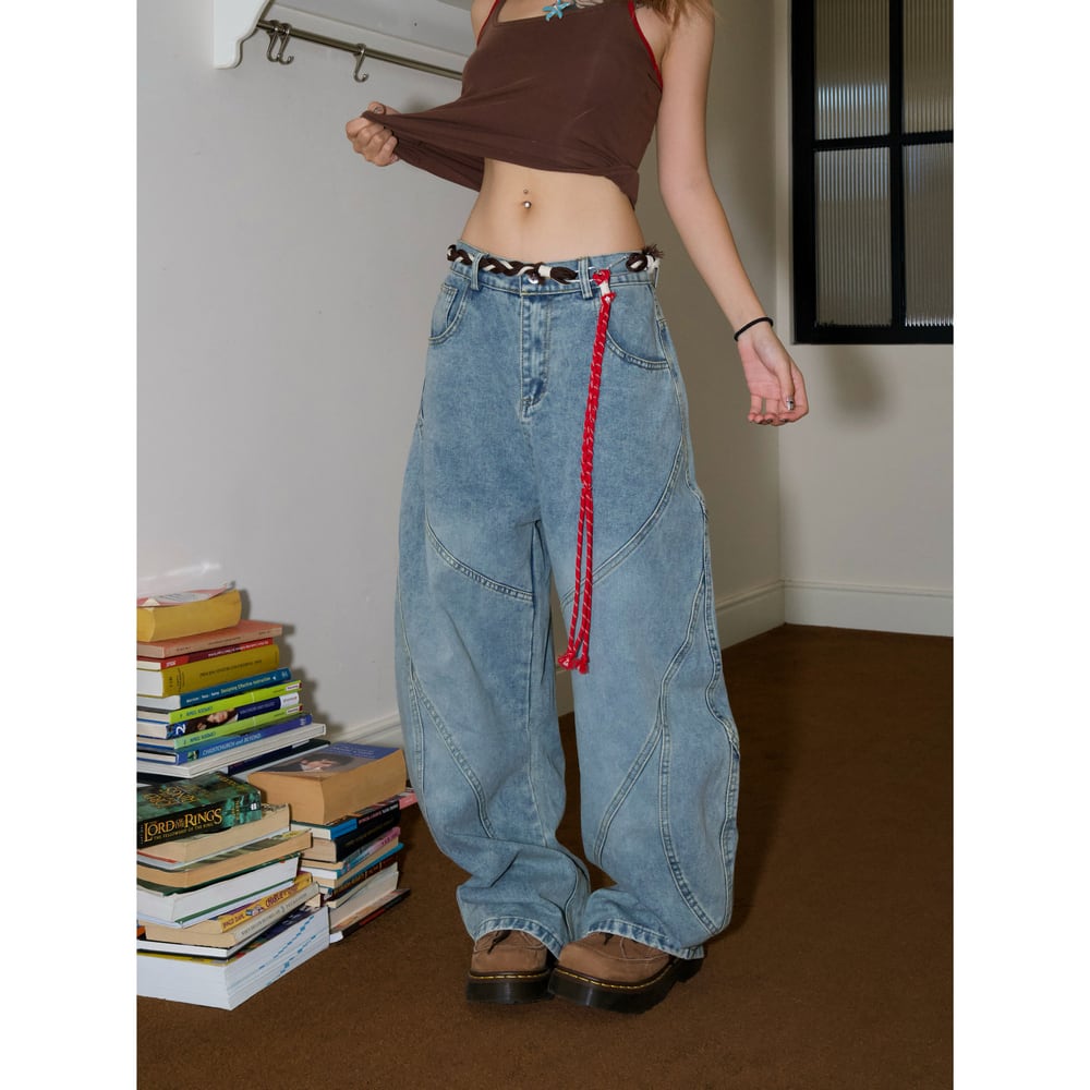 ストリート 織りベルト デニムパンツ P354 | wshot