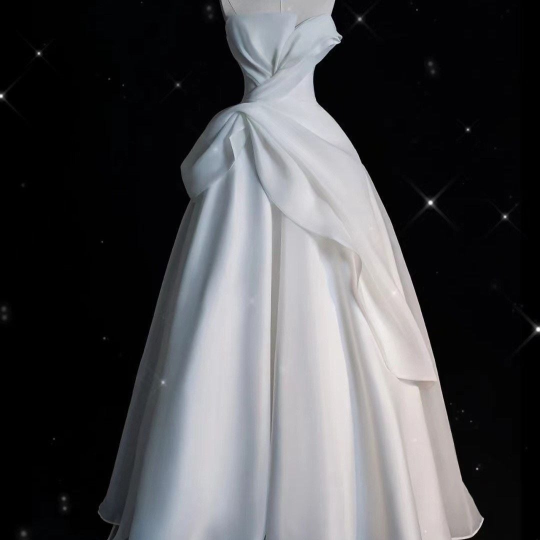 ウェディングドレス ホワイト スリップドレス フレアシルエット ウエディングドレス ホワイト スリップドレス フレアシルエット