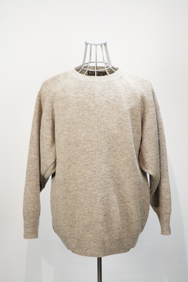 HAVERSACK/British Wool 10G Single-bed Ribbed Crew Neck Sweater