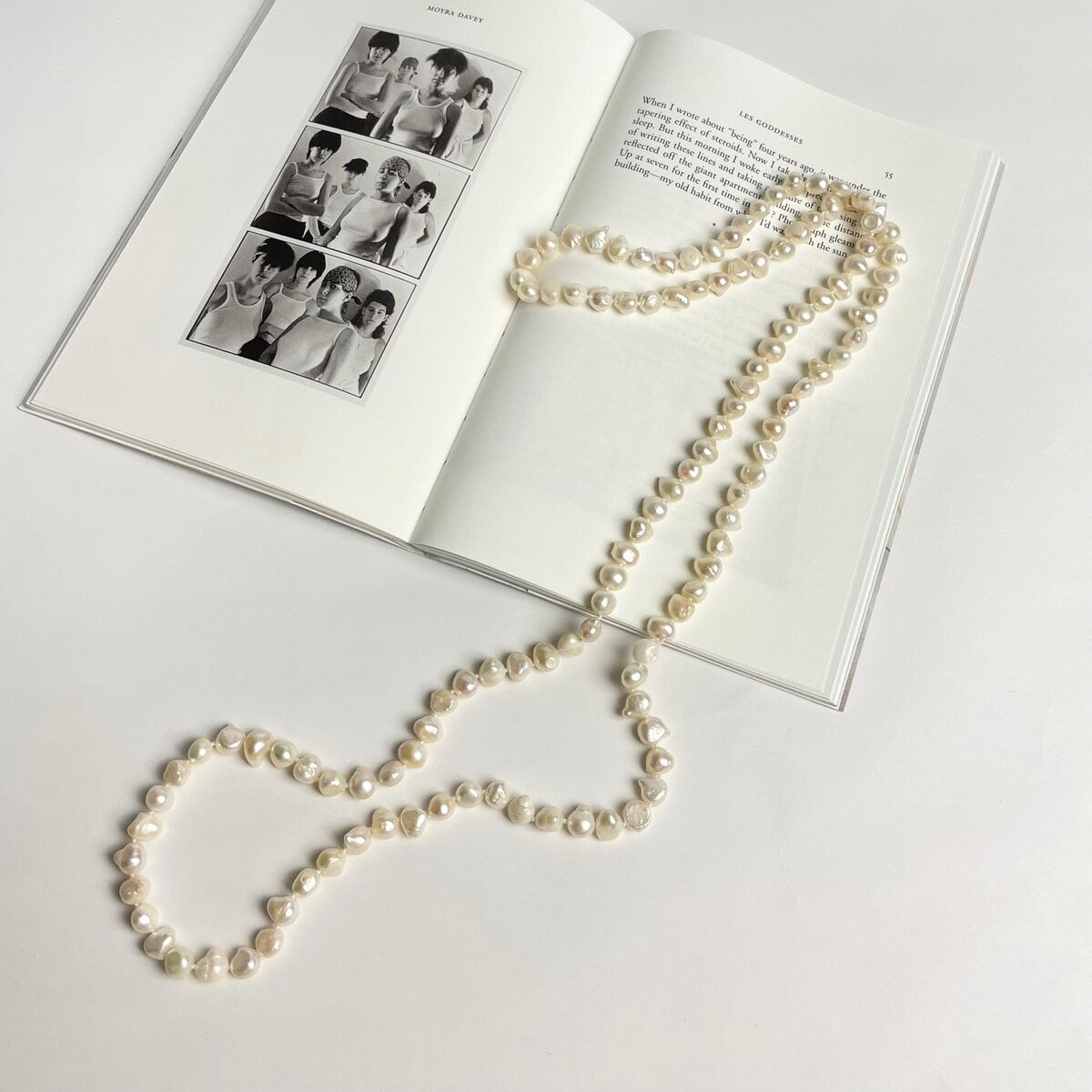 贅沢な淡水パール120粒♡超ロングパールネックレス 120cm:ナチュラル