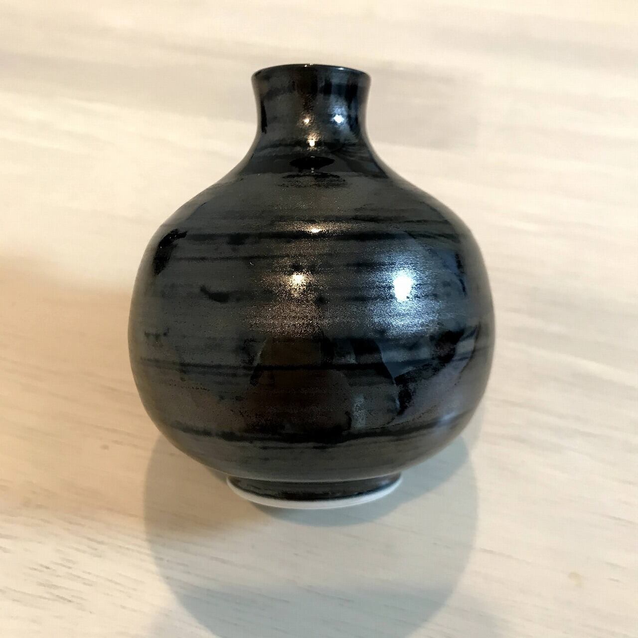 波佐見焼：天目釉 徳利（一輪差し） | 波佐見焼 福春online