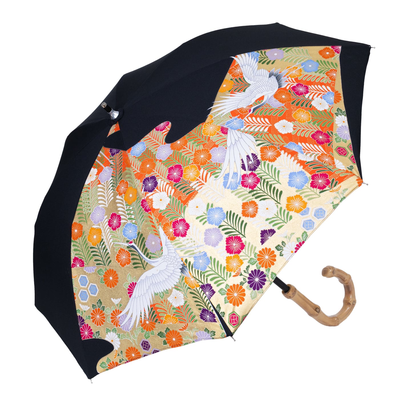 着物リメイク日傘 ハンドメイド 紬 絹 日焼け対策 一点物 素敵