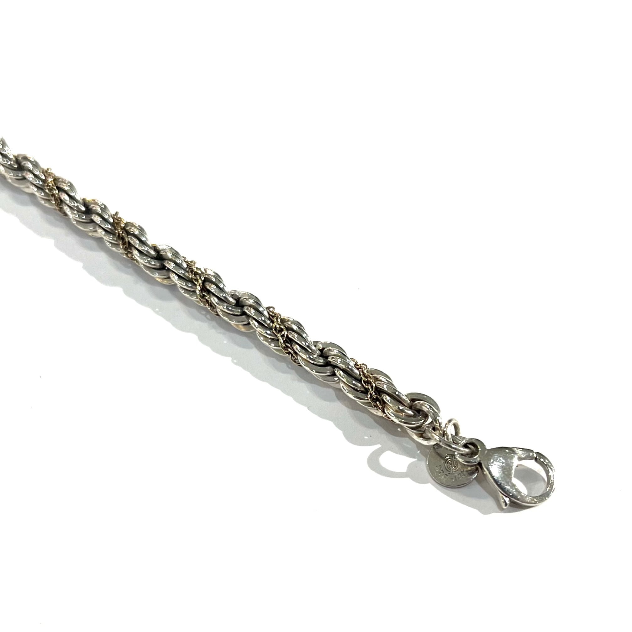 TIFFANY & CO.】2968silver925×14k ツイストスクリューチェーン