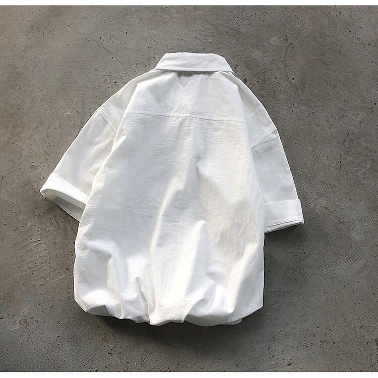 全3色 シャツ トップス 無地 カジュアル 半袖 おしゃれ シンプル