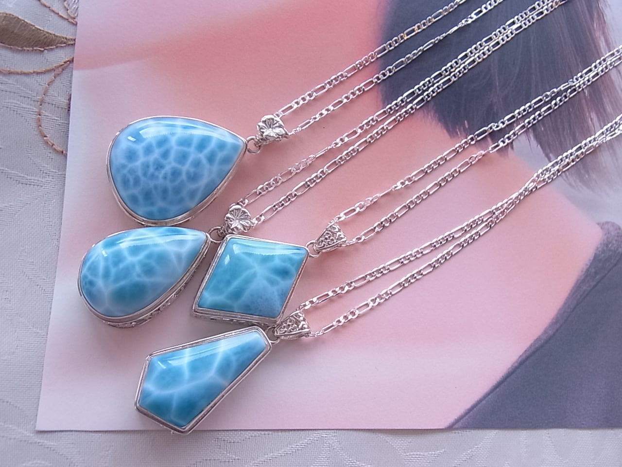 一点もの】ラリマー 宝石質 光と輝き バリ シルバー925 世界にひとつ